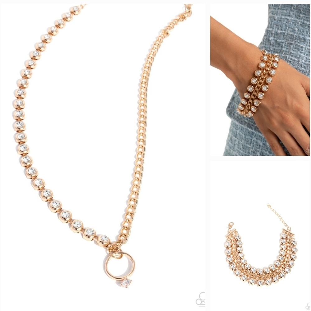 Paparazzi Gold and Silver Necklace Set